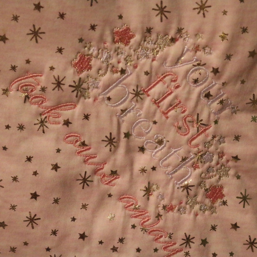 Baby girl blanket, NWOT, soft and cozy 30x24